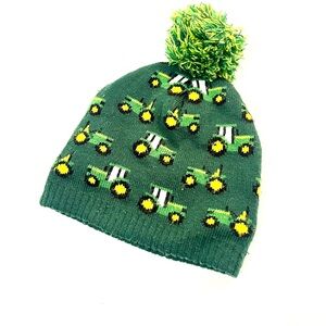 John Deere Green Tractor Pom-Pom Beanie